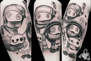Emile round face from NieR Automata tattoo idea