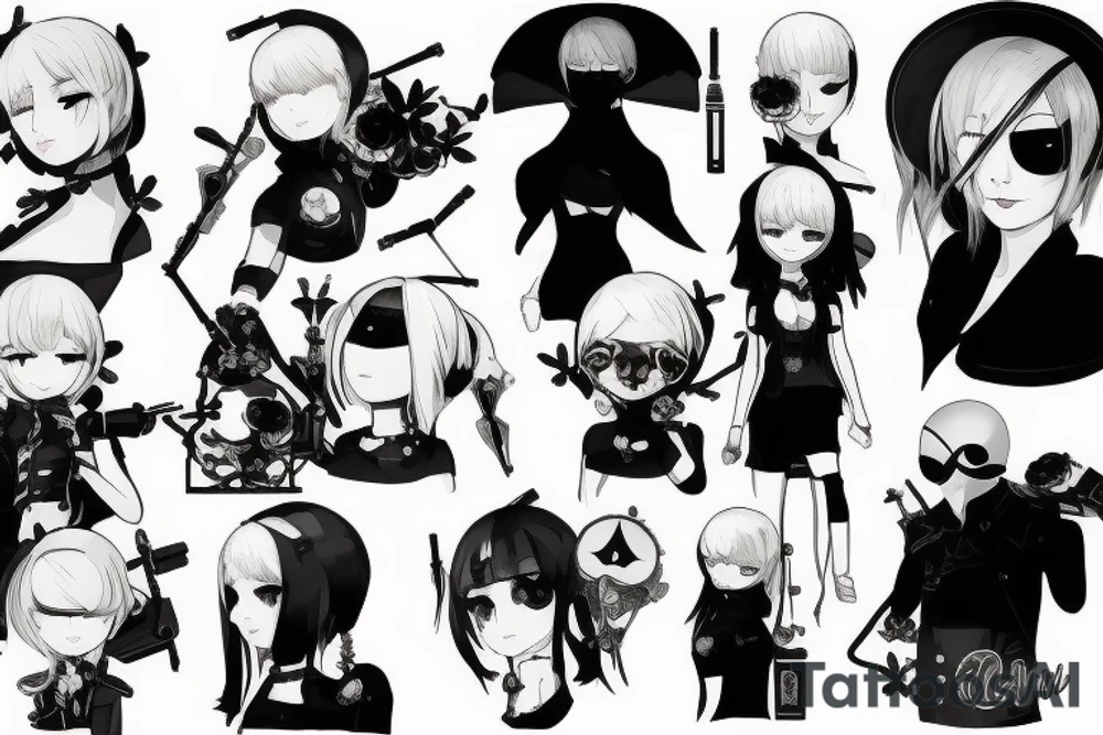 Emile NieR Automata tattoo idea