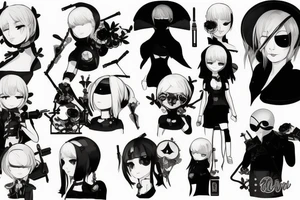 Emile NieR Automata tattoo idea