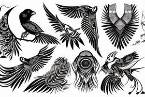 Pasely, secritary bird, bust tattoo idea