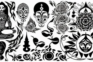 mindfullness yoga meditation tattoo idea