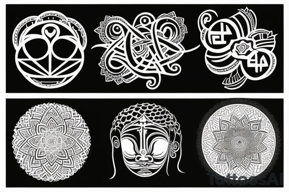 mindfullness yoga meditation tattoo idea