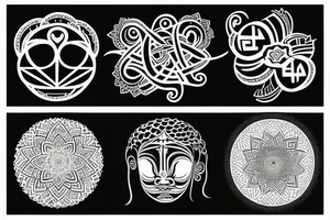 mindfullness yoga meditation tattoo idea