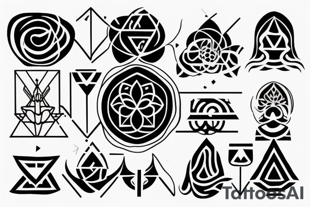 mindfullness yoga meditation tattoo idea