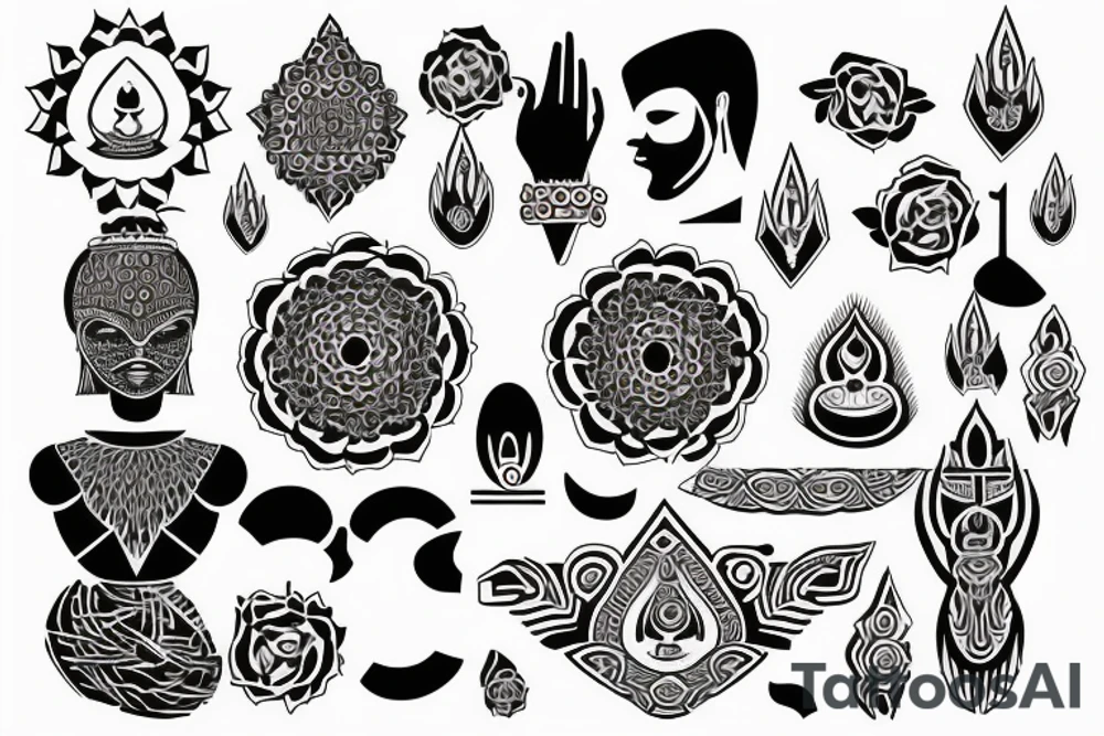 mindfullness yoga meditation tattoo idea