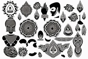 mindfullness yoga meditation tattoo idea