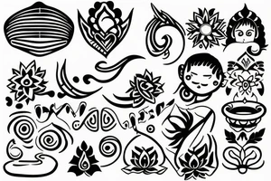 mindfullness yoga meditation tattoo idea