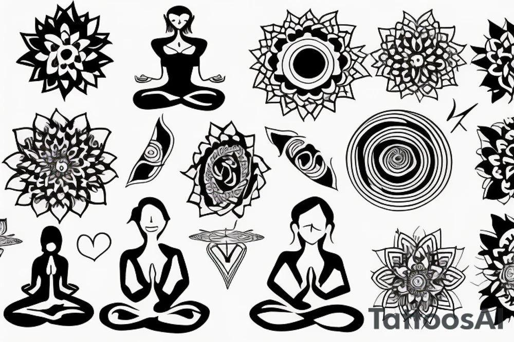 mindfullness yoga meditation tattoo idea