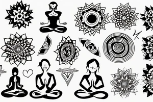 mindfullness yoga meditation tattoo idea