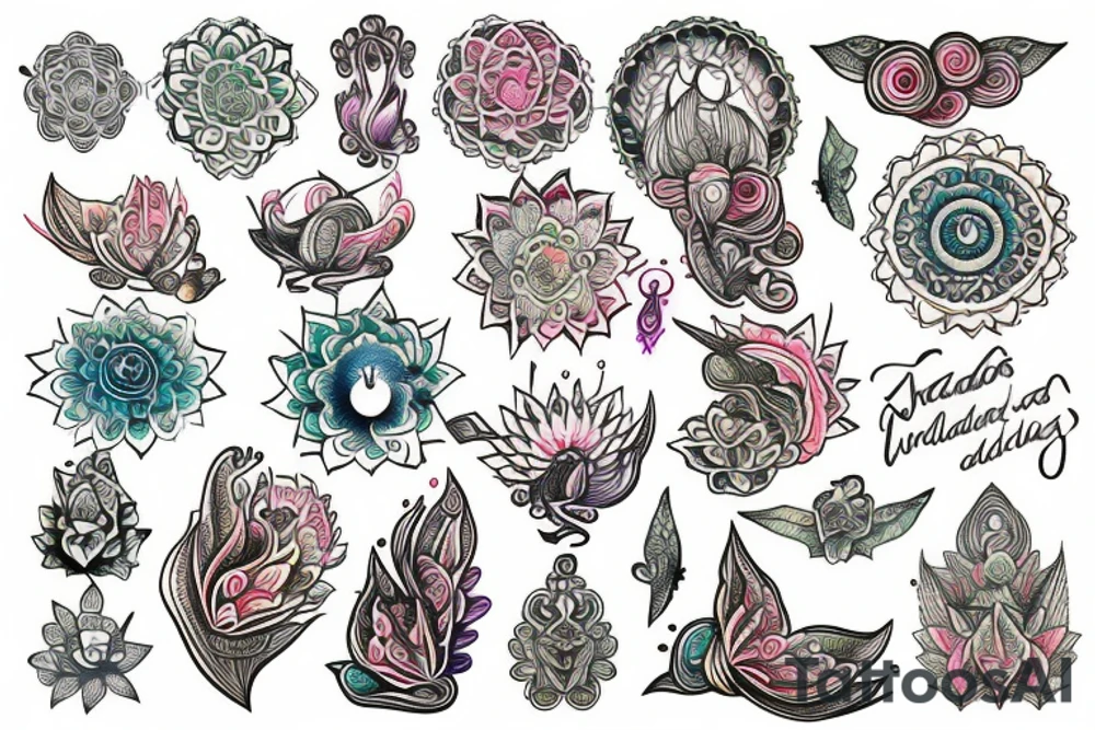 mindfullness yoga meditation tattoo idea
