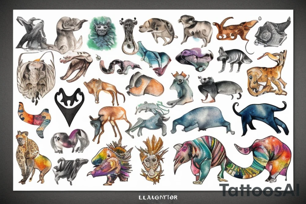 elegator animal zoo tattoo idea