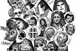 priest calling out to church tattoo idea