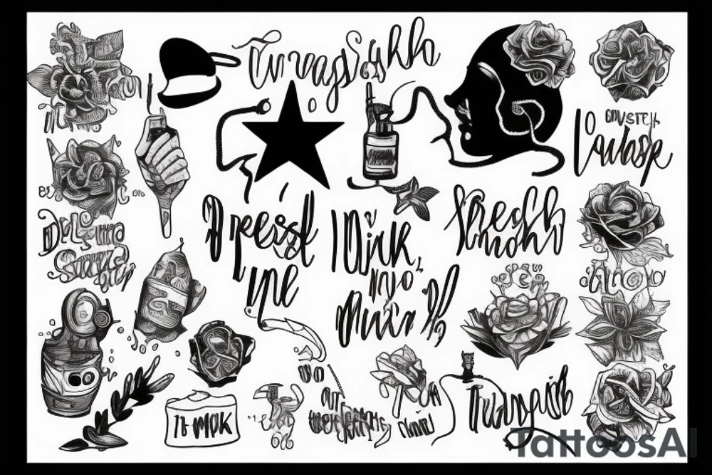 Depression makes me drink tattoo idea