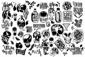 Depression makes me drink tattoo idea