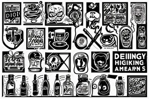 Drinking makes me happy again tattoo idea