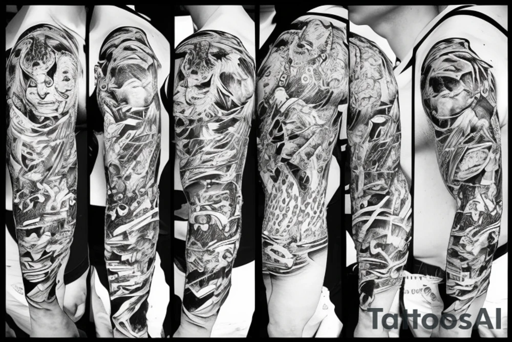 Tiger fight tattoo idea