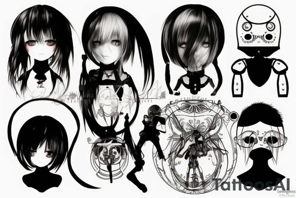 Emil NieR Automata tattoo idea