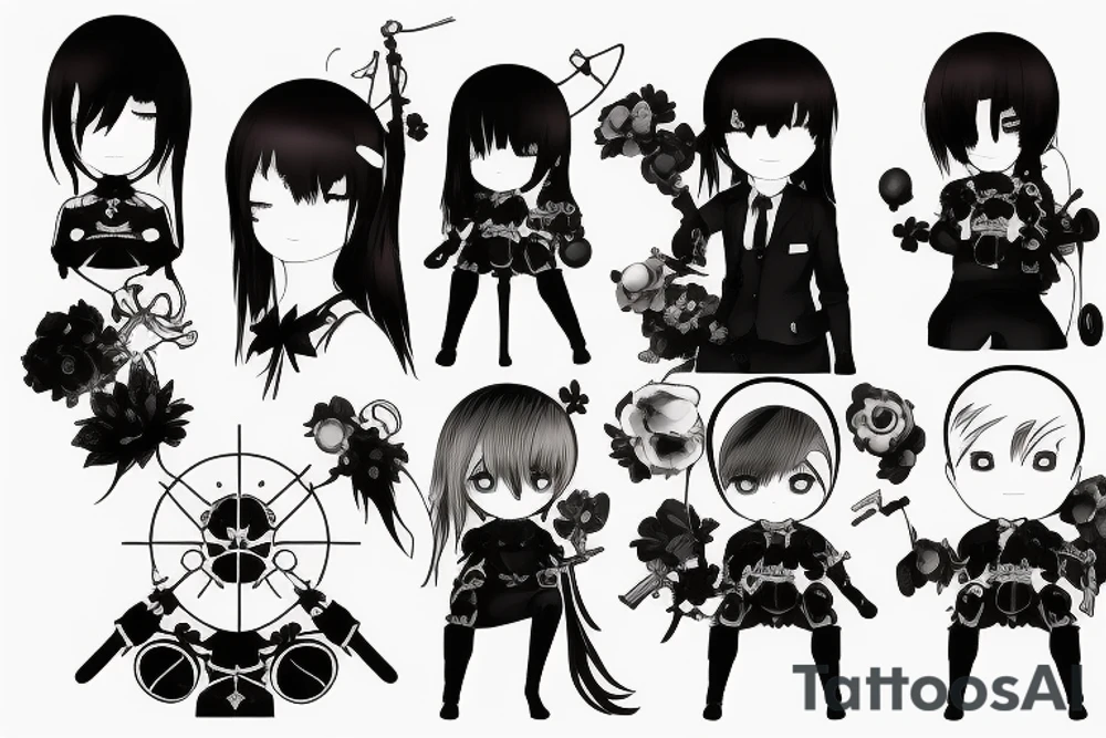 Emil NieR Automata tattoo idea