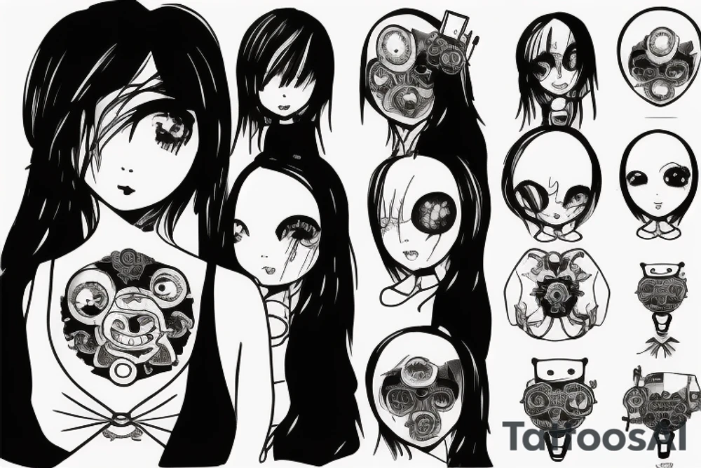 Emil character from game NieR tattoo idea