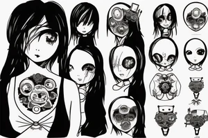 Emil character from game NieR tattoo idea