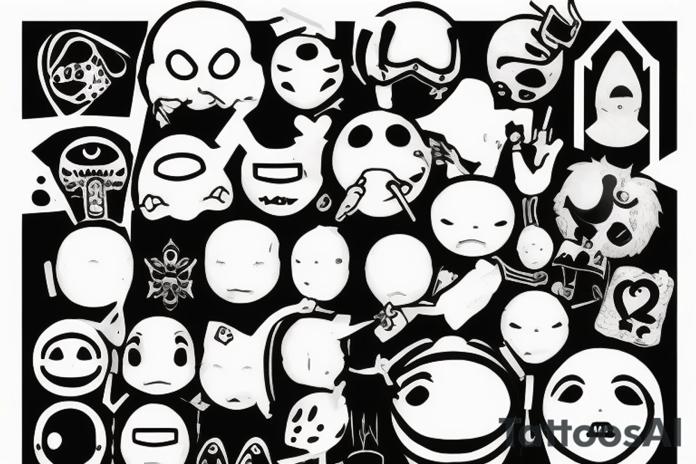 Emil character from game NieR tattoo idea