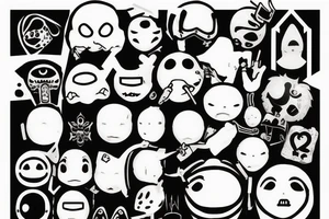 Emil character from game NieR tattoo idea