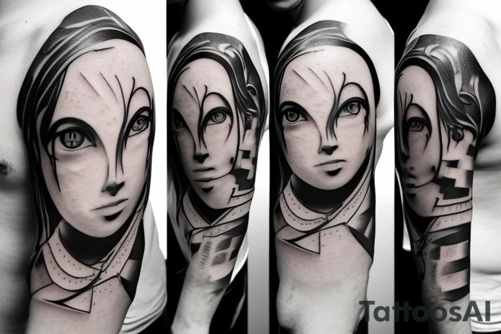 Emil character from game NieR tattoo idea