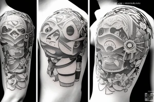 Emil character from game NieR tattoo idea