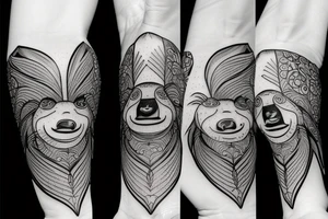 Sloth meditating tattoo idea