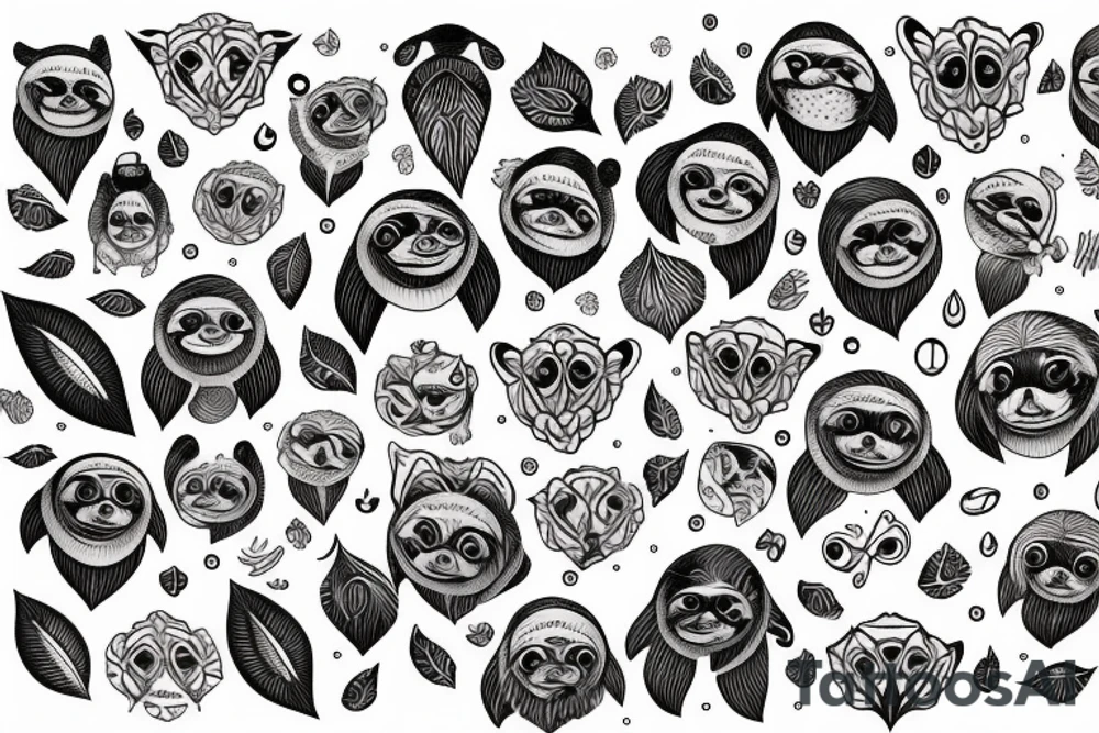 Sloth tattoo idea