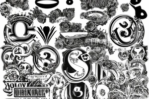 dollar signs tattoo idea
