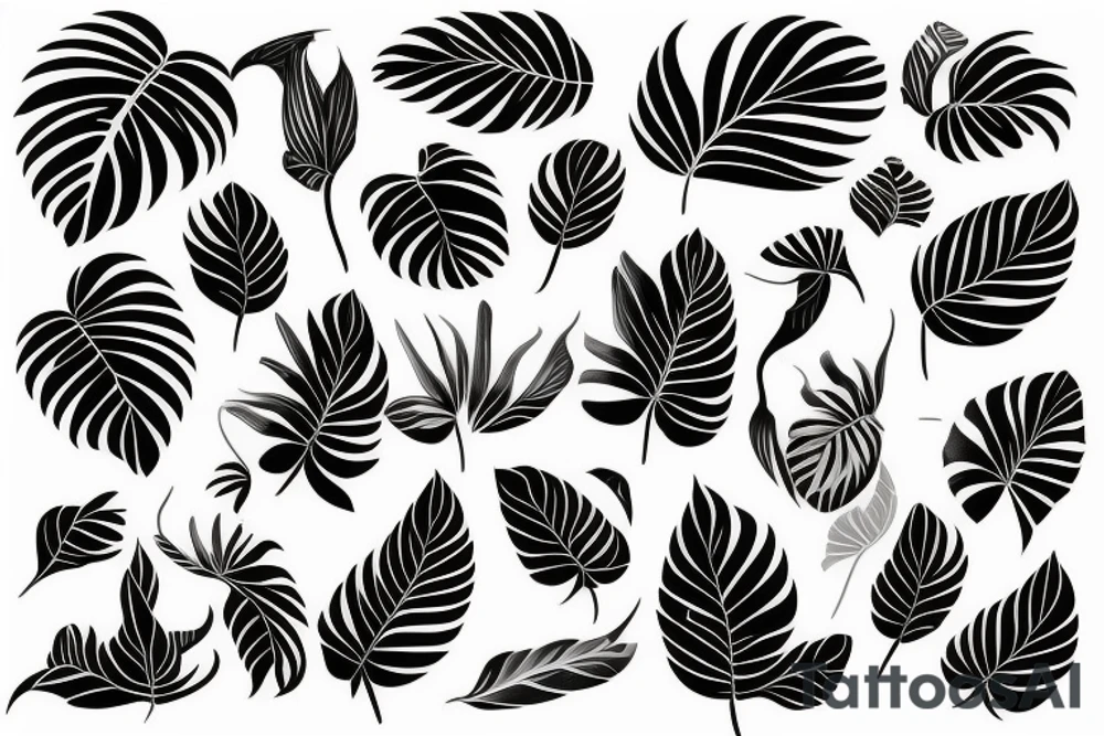 monstera deliciosa tattoo idea
