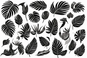 monstera deliciosa tattoo idea