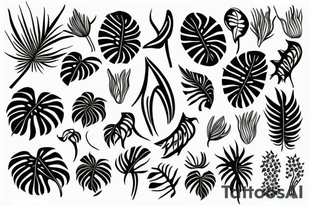 monstera deliciosa tattoo idea