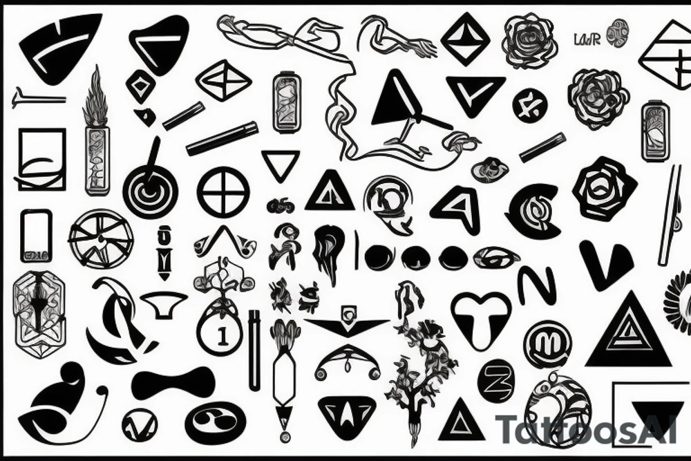 abstrakt meaningful symbol tattoo idea