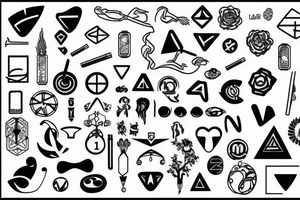 abstrakt meaningful symbol tattoo idea