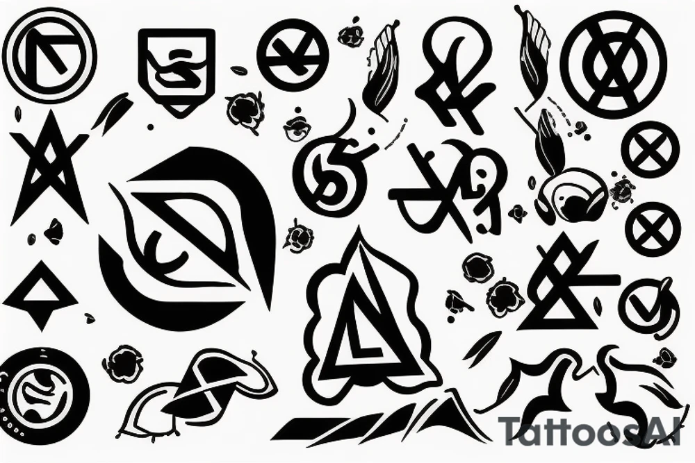 abstrakt meaningful symbol tattoo idea