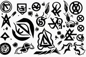 abstrakt meaningful symbol tattoo idea