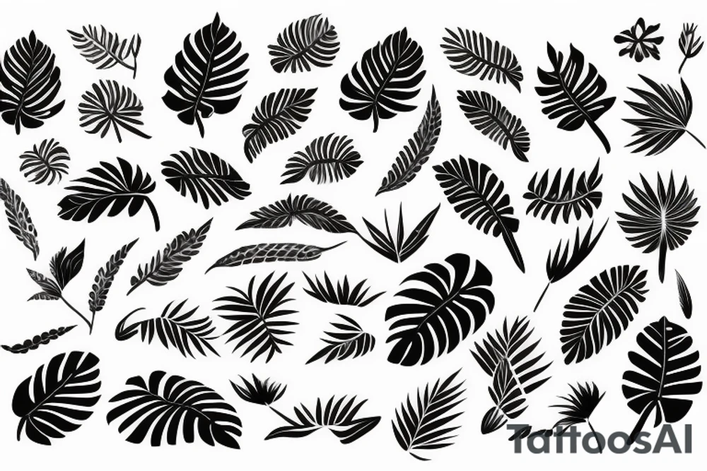 abstrakt, meaningful, symbol, monstera deliciosa, world map, line art tattoo idea