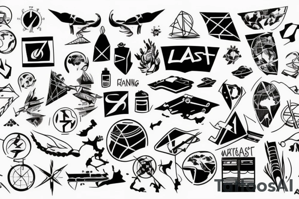 abstrakt, meaningful, symbol, world map, line art tattoo idea