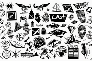 abstrakt, meaningful, symbol, world map, line art tattoo idea