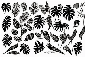 monstera deliciosa tattoo idea