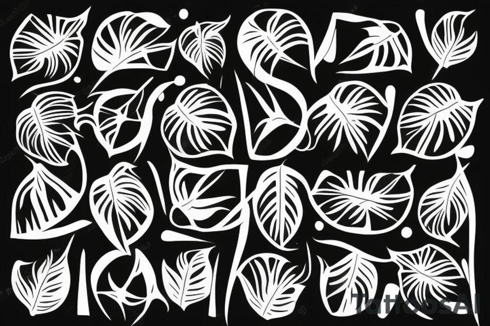 monstera deliciosa tattoo idea