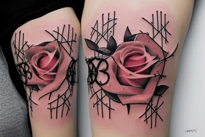 Bridge,guitar,woman,angel,cross,Cross,roses,Thorns,roman numbers,blindfolded woman,roses wrapped around a cross, time, man hanging on the clock time picker tattoo idea