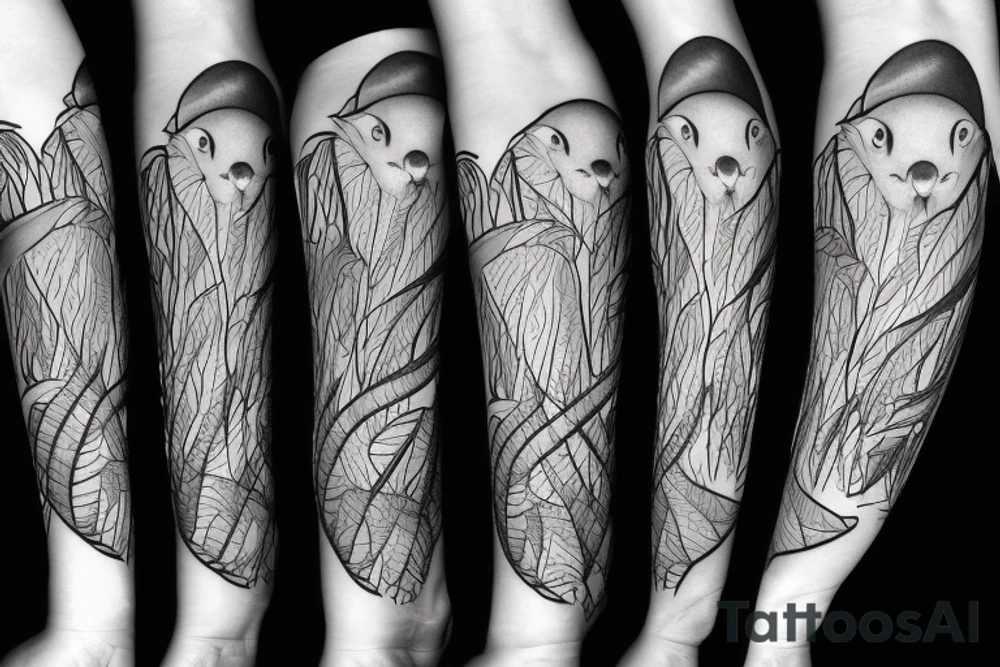 A koala with its legs wrapped around a branch while licking an ice cream cone tattoo idea