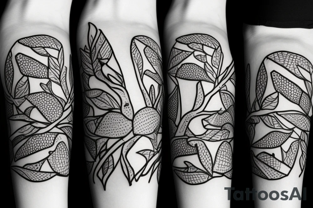 A koala with its legs wrapped around a branch while licking an ice cream cone tattoo idea