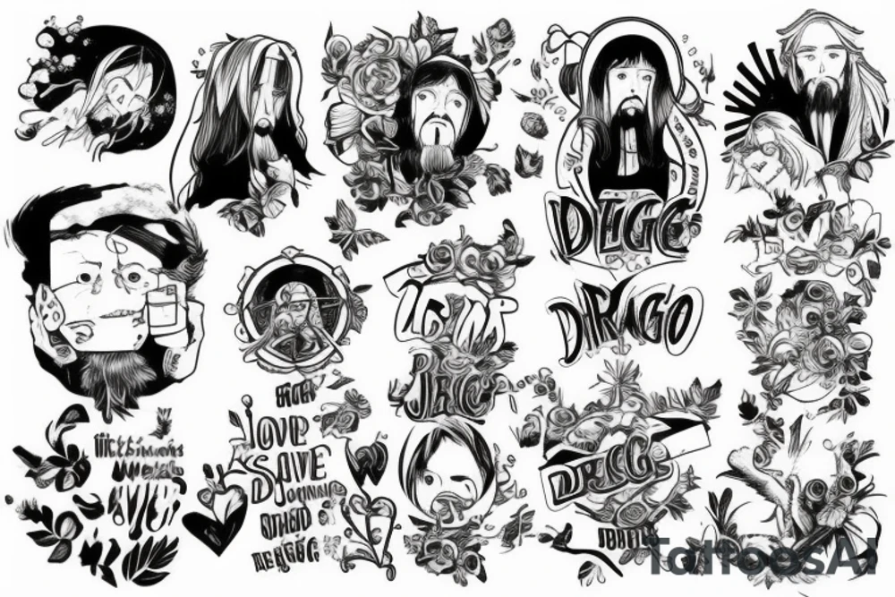 Addict saved from drugs by the love of Jesus Christ tattoo idea