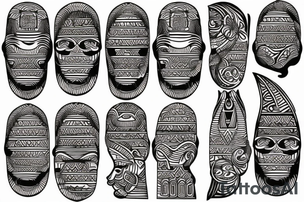 Tribal designs from Yoruba Nigeria tattoo idea