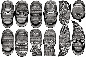 Tribal designs from Yoruba Nigeria tattoo idea