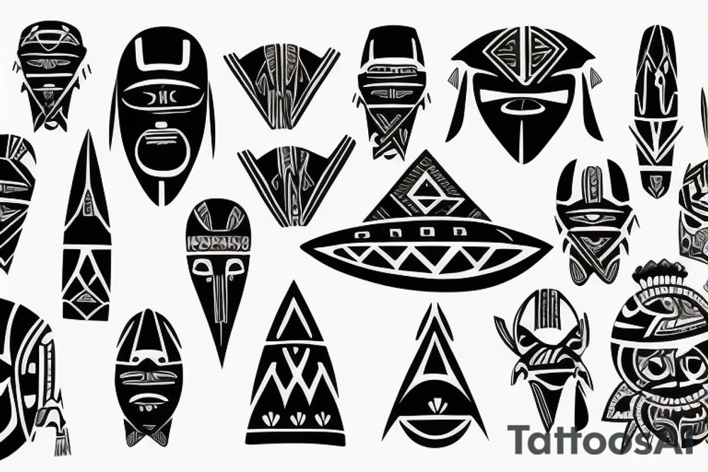 Tribal designs from Yoruba Nigeria tattoo idea